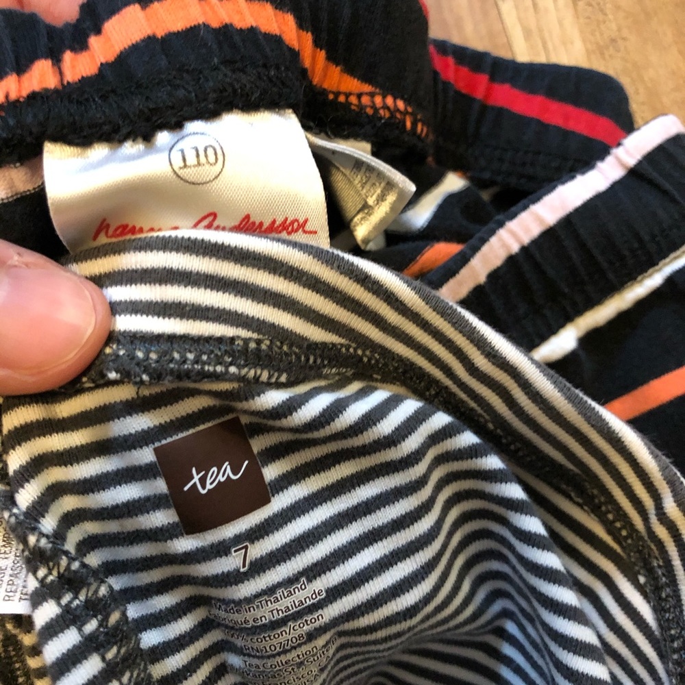 Lot of 4 leggings Tea & hanna Anderson 6-7 - Picture 2 of 9